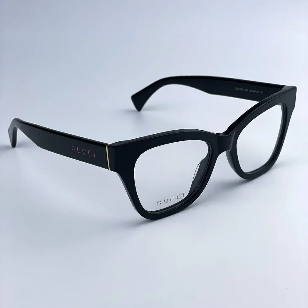 SALE! NEW Gucci GG1133O 003 Shiny Black Cat Eye Women LOGO Eyeglasses